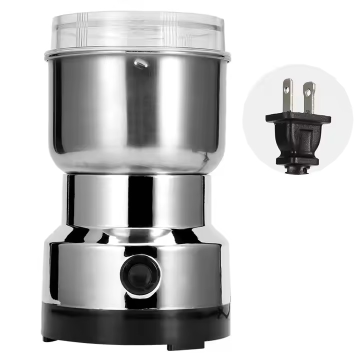 Electric Coffee Grinder With Stainless Steel Blades