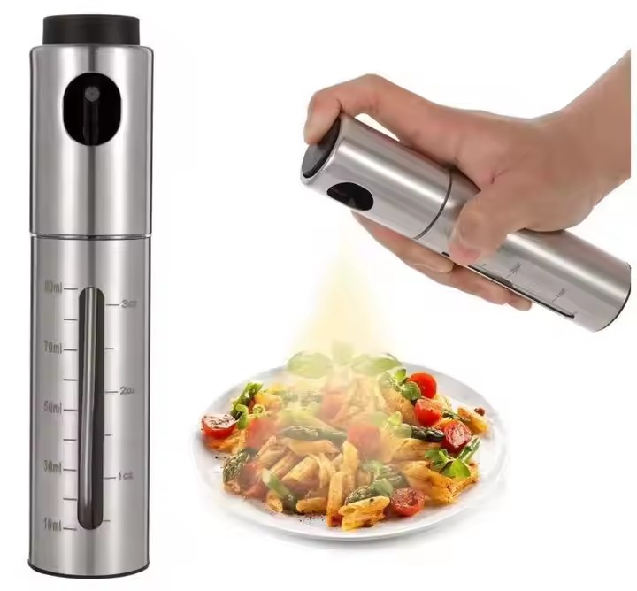 Stainless Steel Olive Glass Spray Oil Sprayer Bottle