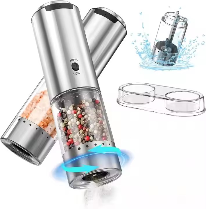 Rechargeable Pepper Mill Grinder with Light