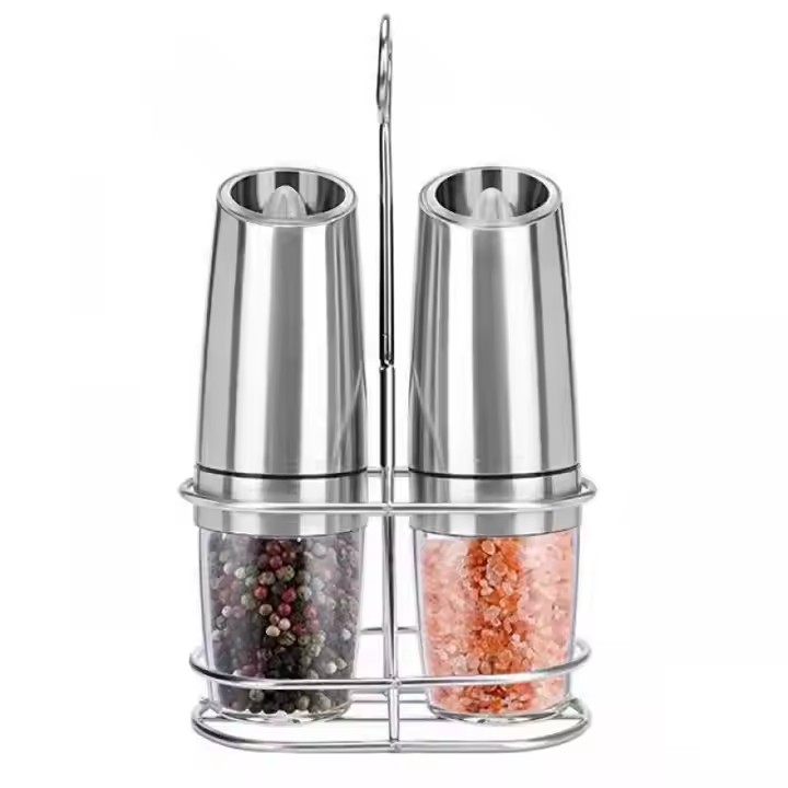 Stainless Steel Electric Gravity Spice Salt and Pepper Grinder Mill