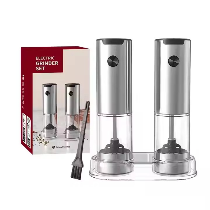 Electric Salt and Pepper Grinder Set